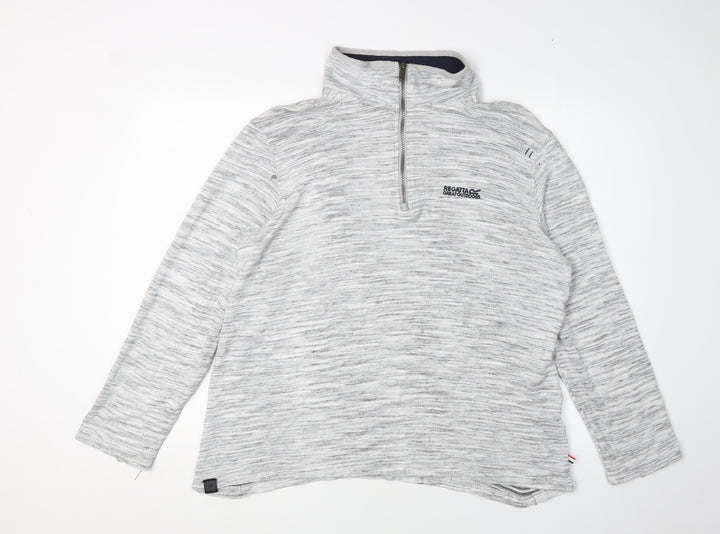 Regatta Men's Grey 1/4 Zip Sweatshirt, Size L, Outdoor Essential