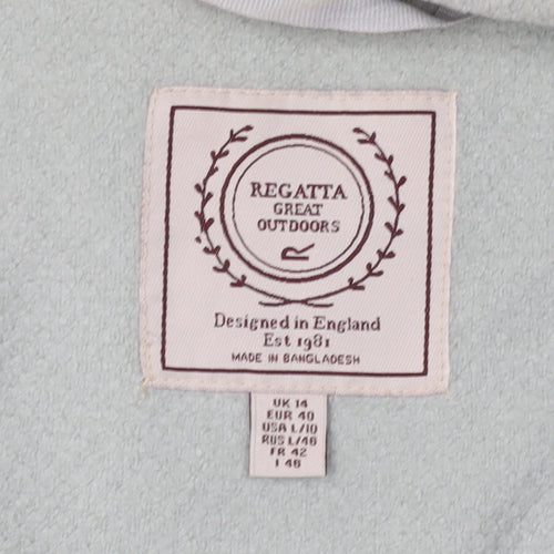 Regatta Women's Grey Hooded Fleece Jacket Size 14