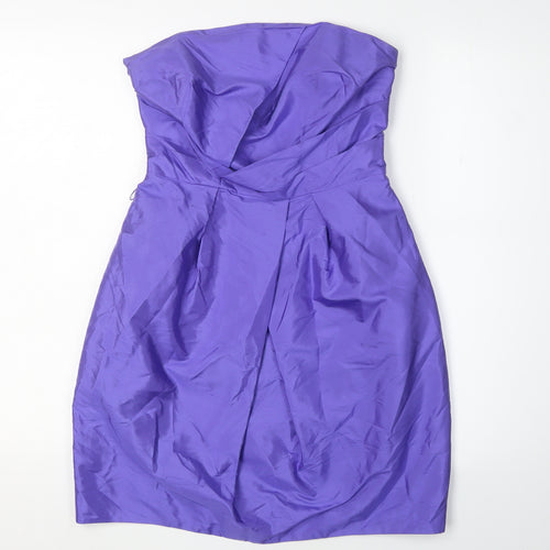 Belle by Oasis Women's Purple Silk Pencil Dress Size 12