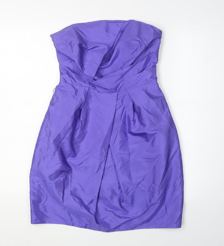 Belle by Oasis Women's Purple Silk Pencil Dress Size 12