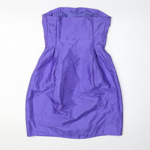Belle by Oasis Women's Purple Silk Pencil Dress Size 12