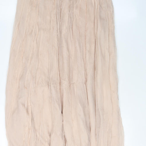 Fever London Ivory Maxi Dress Women Size 10 One-Shoulder Formal