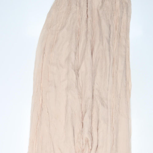 Fever London Ivory Maxi Dress Women Size 10 One-Shoulder Formal