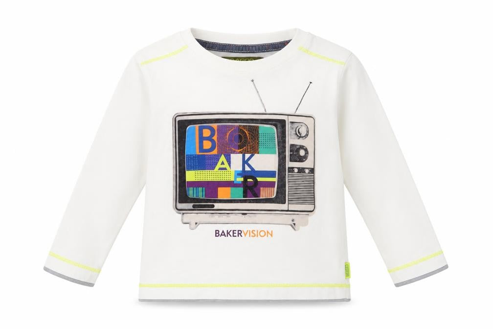 Baker by Ted Baker Unisex White Graphic T-Shirt 12-18 Months