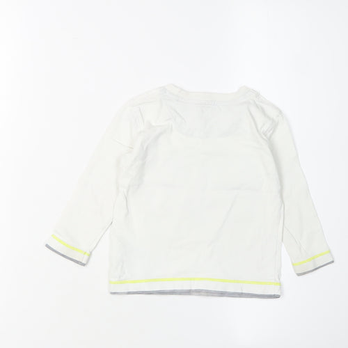 Baker by Ted Baker Unisex White Graphic T-Shirt 12-18 Months