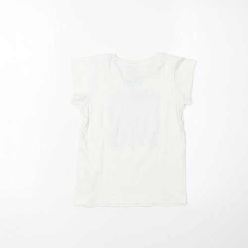 Trespass Girls' White Graphic T-Shirt, Size 5-6 Short Sleeve