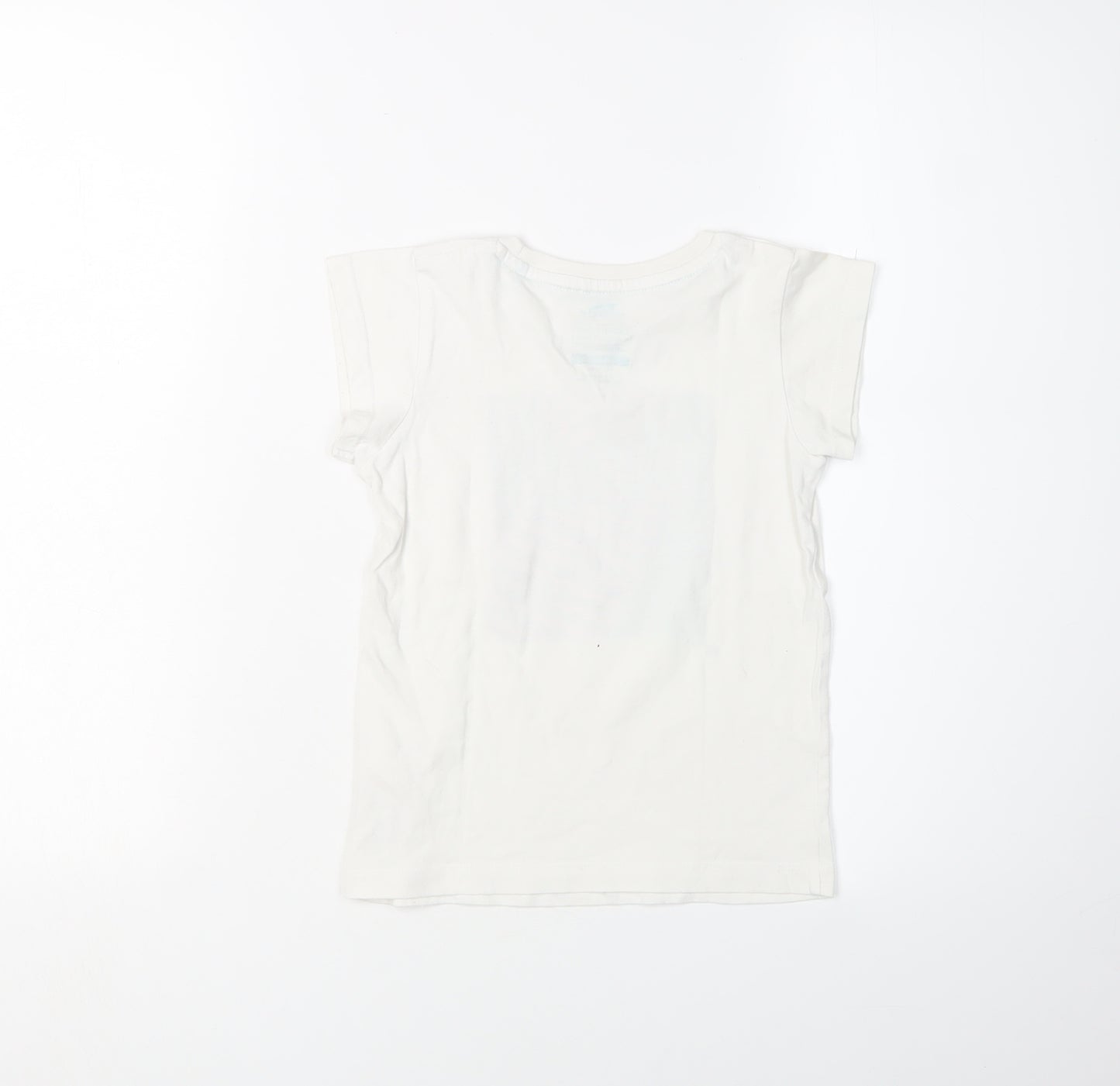 Trespass Girls' White Graphic T-Shirt, Size 5-6 Short Sleeve