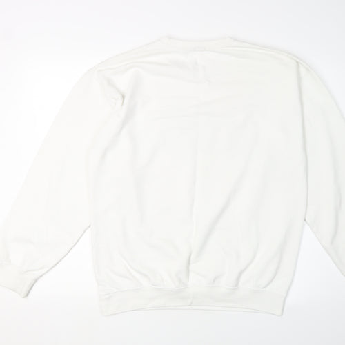 River Island Women's White Pullover Sweatshirt M
