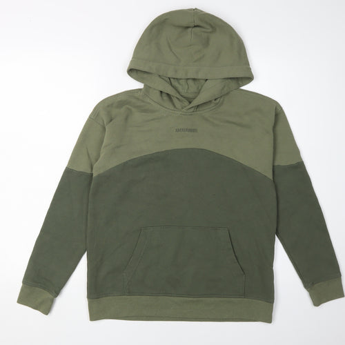 Abercrombie Kids Boys Green Colourblock Pullover Hoodie 11-12Y