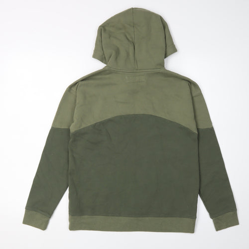 Abercrombie Kids Boys Green Colourblock Pullover Hoodie 11-12Y