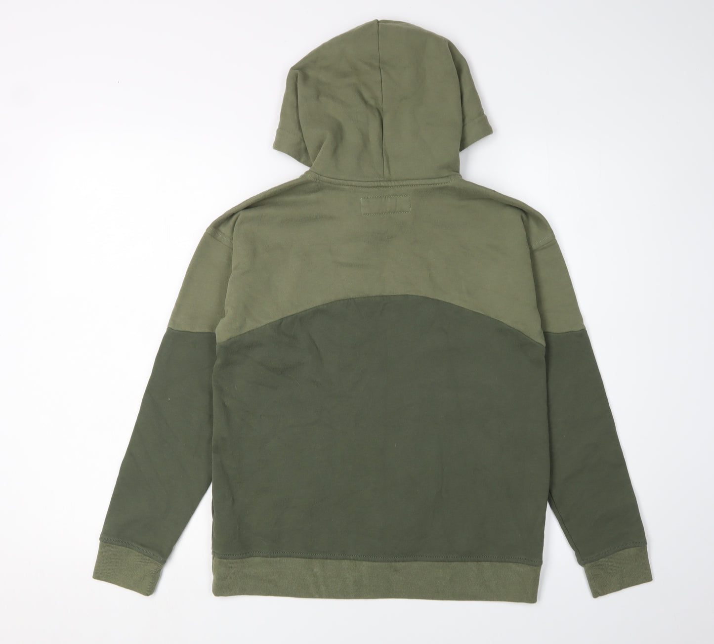 Abercrombie Kids Boys Green Colourblock Pullover Hoodie 11-12Y