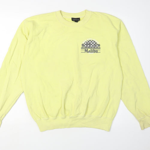 Topshop Women's Yellow M Pullover Sweatshirt
