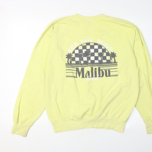 Topshop Women's Yellow M Pullover Sweatshirt