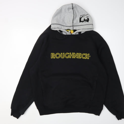 Roughneck Men's Black Logo Hoodie, Size L, Pullover