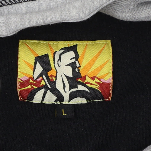 Roughneck Men's Black Logo Hoodie, Size L, Pullover