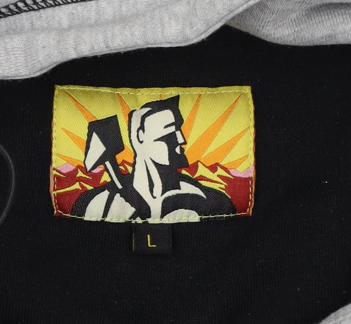 Roughneck Men's Black Logo Hoodie, Size L, Pullover