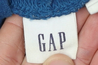 GAP Boys Blue Hooded Pullover Hoodie M - Iconic Logo Style