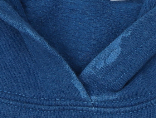 GAP Boys Blue Hooded Pullover Hoodie M - Iconic Logo Style