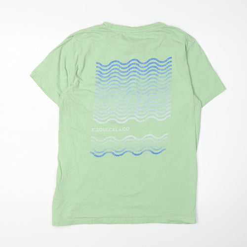 SoulCal & Co Men's L Green Graphic Print T-Shirt