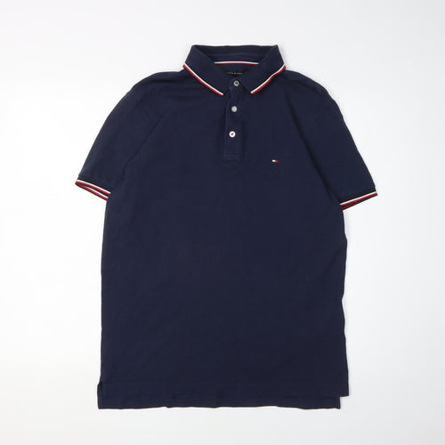 Tommy Hilfiger Men's Blue Slim Fit Polo Shirt Size L