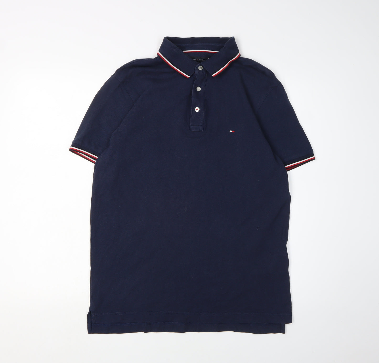 Tommy Hilfiger Men's Blue Slim Fit Polo Shirt Size L