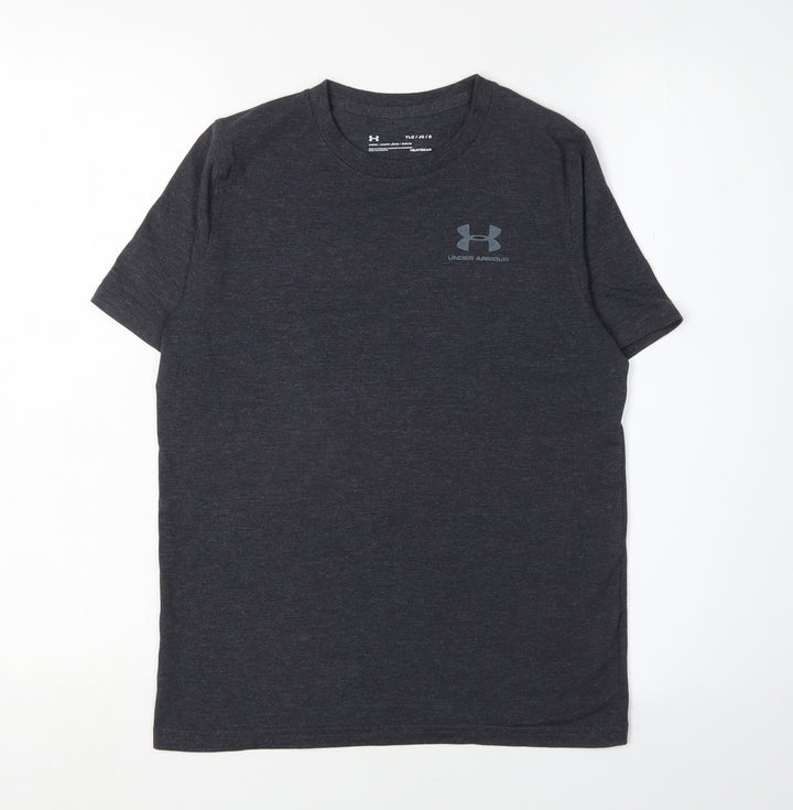 Under Armour Boys Black Relaxed Fit T-Shirt