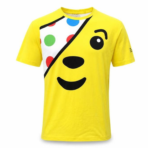 George Men's Yellow Cartoon Graphic T-Shirt, Size S