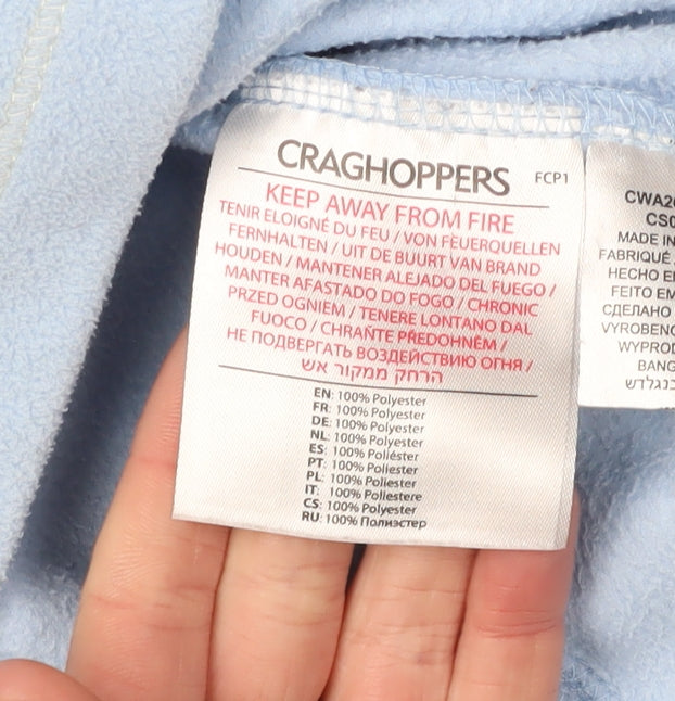 Craghoppers Women's Light Blue 1/2 Zip Fleece, Size 10
