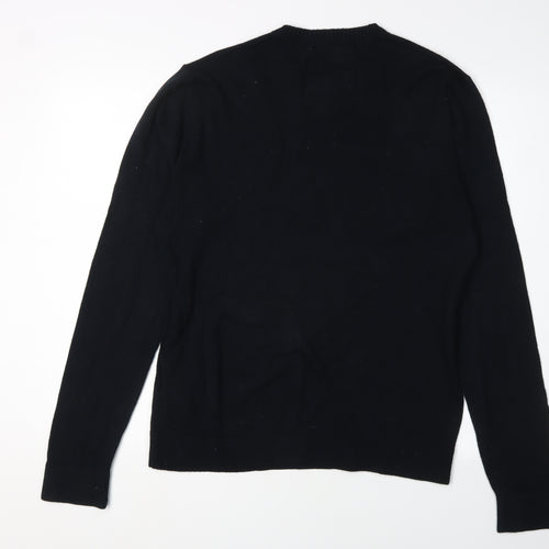 Hollister Men's XL Black Pullover V-Neck Jumper