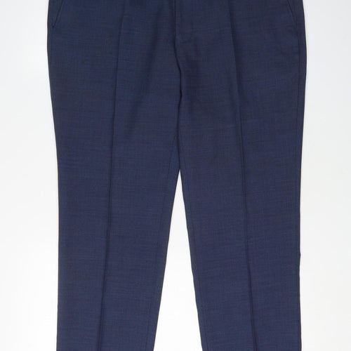 Marks and Spencer Men's Blue Slim Dress Pants