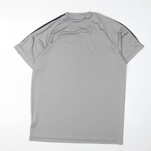 Adidas Men's Grey Basic T-Shirt M Regular Fit