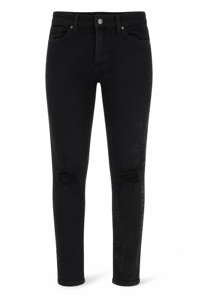 Front view of Topshop Women's Black Skinny Jeans, size 26
