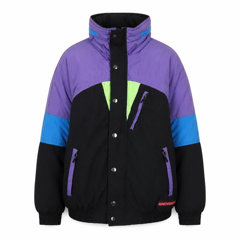 Front view of Wengen Women's Multicoloured Retro Puffer Jacket, size 6