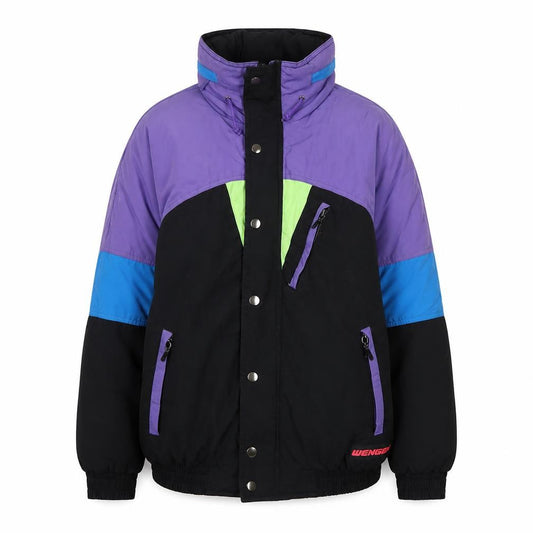 Front view of Wengen Women's Multicoloured Retro Puffer Jacket, size 6