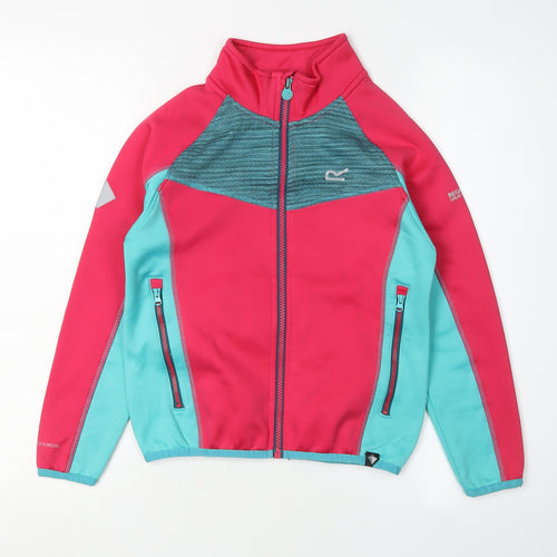 Regatta Girls Pink Blue Soft Shell Jacket 9-10 Years