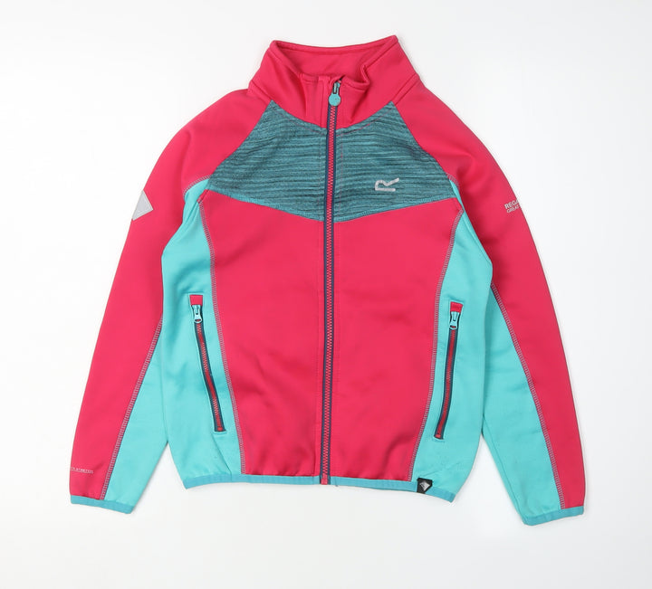 Regatta Girls Pink Blue Soft Shell Jacket 9-10 Years