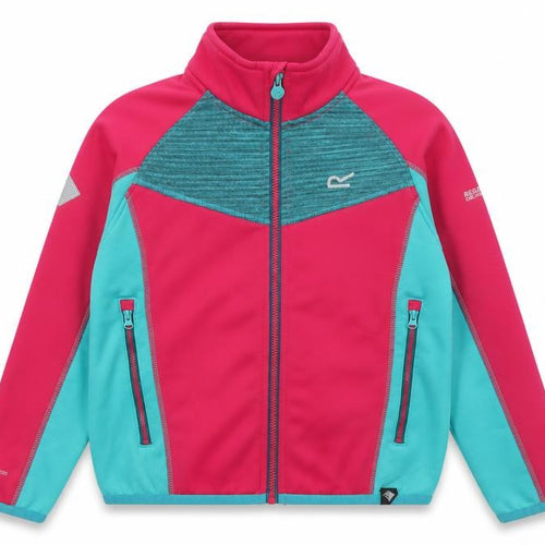 Regatta Girls Pink Blue Soft Shell Jacket 9-10 Years
