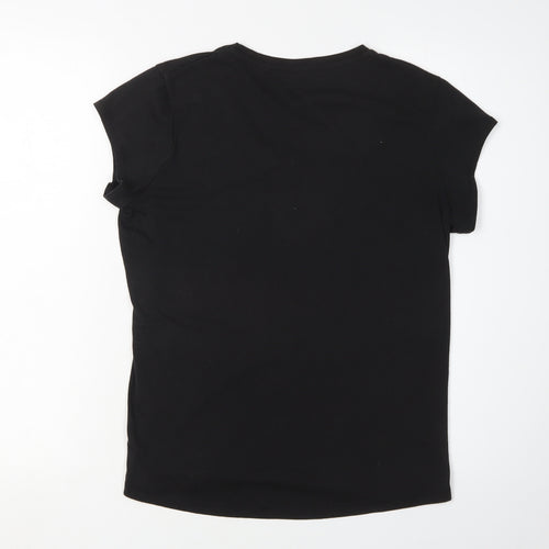 LA Gear Women's Black V-Neck T-Shirt Size 14