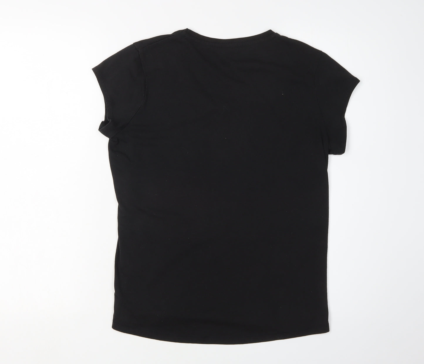LA Gear Women's Black V-Neck T-Shirt Size 14