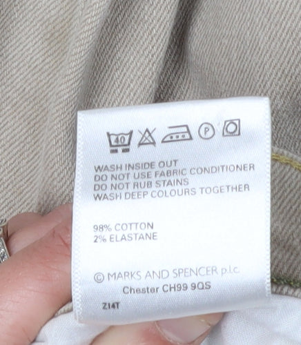 Marks & Spencer Men's Beige Straight Jeans, 34