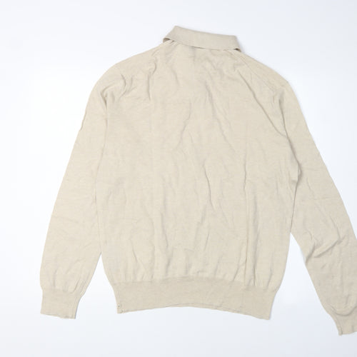Polo by Ralph Lauren Men's Beige Polo Jumper M
