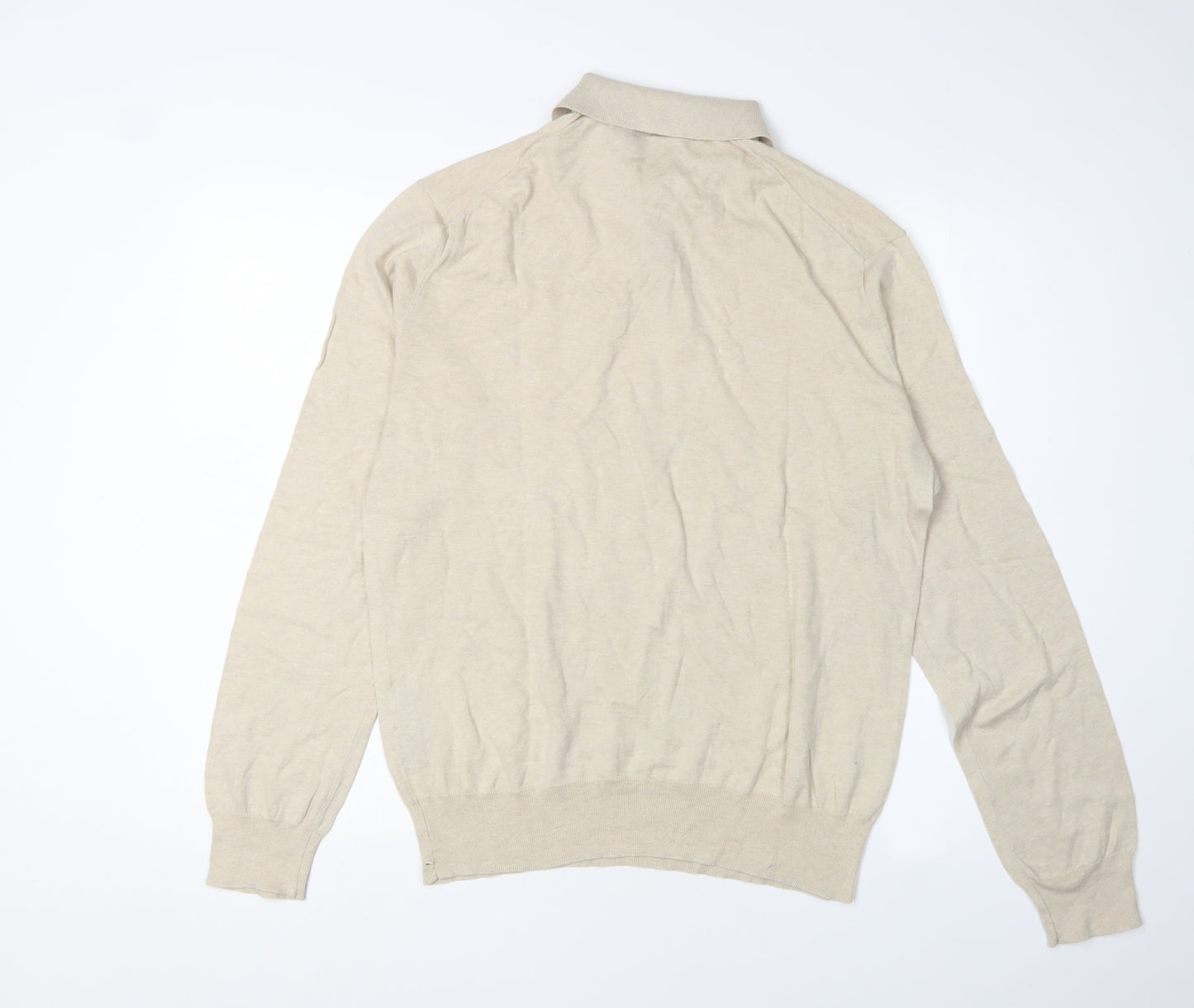 Polo by Ralph Lauren Men's Beige Polo Jumper M