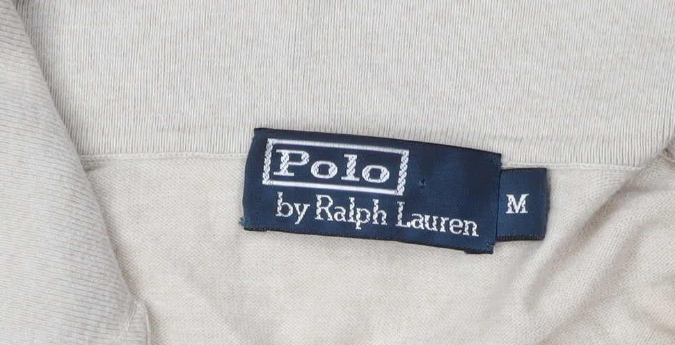 Polo by Ralph Lauren Men's Beige Polo Jumper M