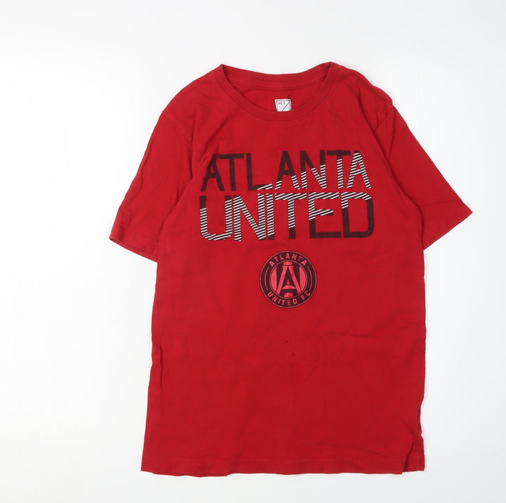 MLS Boys Red T-Shirt, Size L, Sports Graphic Print