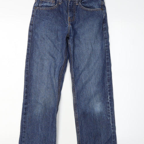 Arizona Boys Blue Straight Denim Jeans, Size 10 Regular Fit