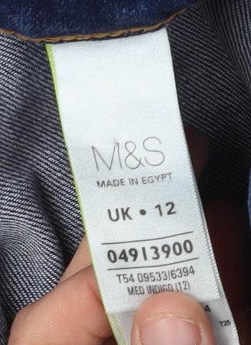 Marks and Spencer Women's Blue Boyfriend Jeans Size 12
