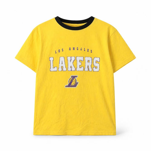 NBA Boys Yellow Lakers T-Shirt 9-10 Years Sports Graphic