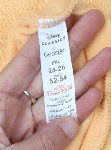George Women's Orange 2XL Pullover Sweatshirt