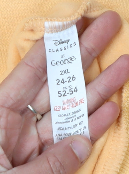 George Women's Orange 2XL Pullover Sweatshirt