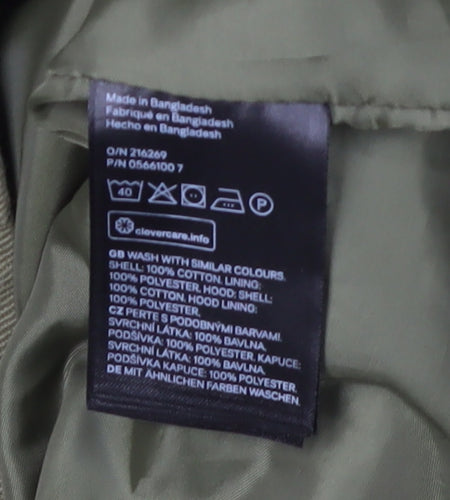 H&M Girls Green Parka Coat 10 Years Long Hooded